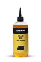 500ml bottle of plant-based biodegradable chain oil with black nozzle