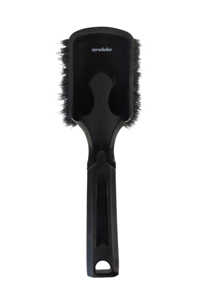 Large black cleaning brush with soft bristles and ergonomic handle for bike or car care